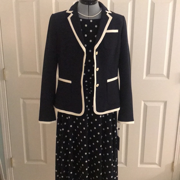 CJ Banks Navy Blue & White Polka Dot Sleeveless Dress Curves Ruched Waist Detai… - Picture 8 of 16